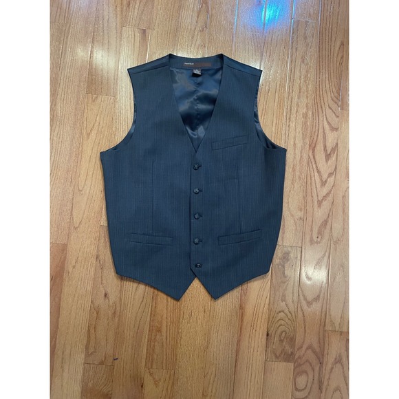 Perry Ellis Men's‎ Classic Fit Pinstripe 2 piece Suit Vest and Jacket Set - Picture 4 of 10